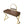Coleen Walnut & Gold Finish Vanity Desk with Mirror & Jewelry Tray