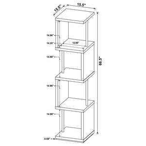 4 Tier Bookcase With Accents