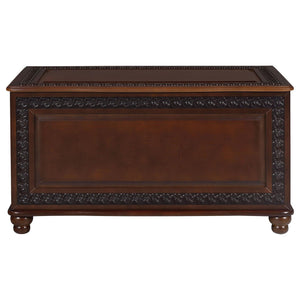 Ornate - Deep Flip Open Storage Cedar Chest With Cedar Lining - Brown