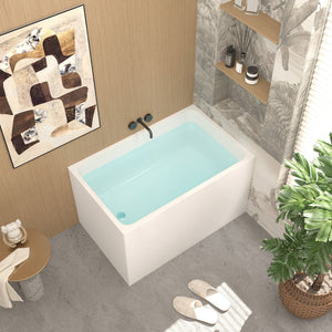 Freestanding Bathtub With Drain, Rectangular Shape