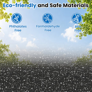 0.6 Inch Thick Gym Floor Mats, 6 Tiles Rubber Top with EVA Foam