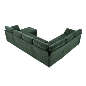 Convertible U-Shaped Sectional Sofa Bed With Reversible Chaise