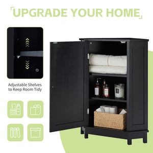 Bathroom Cabinet Triangle Corner Storage Cabinet With Adjustable Shelf Modern Style