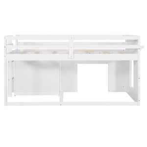 Loft Bed With Cabinet And Shelf