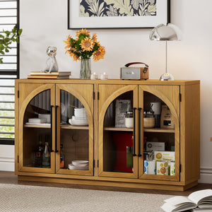 TREXM 4-Door Large Storage Sideboard Buffet Cabinet