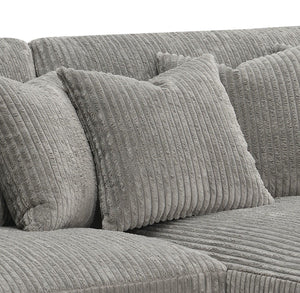 Tavia Reversible Sectional Sofa With 6 Pillows - Gray