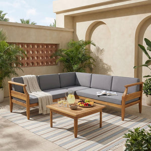 Aston 4 Piece Sofa Set - Dark Gray