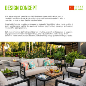 Outdoor Elegance Table, Rounded Corners