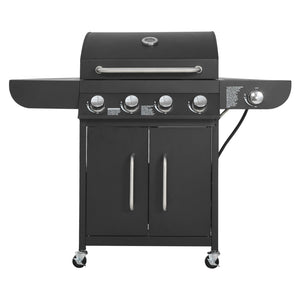 Gas Grill, 4 Burner Propane Gas Grill with Side Burner