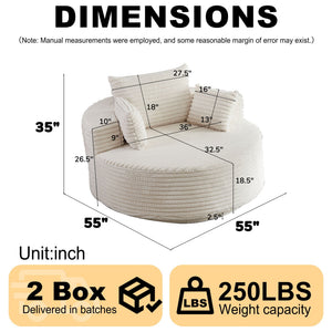 Swivel Chair With 360° Rotation For Living Room