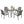 5 Piece Patio Dining Table Set, Acacia Wood Table Top With Umbrella Hole