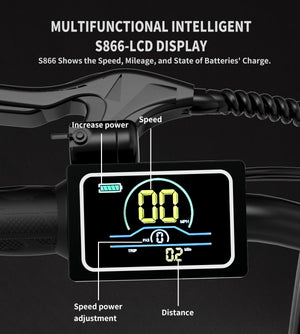 20x4.0 Inch Foldable Fat Tire Electric Bike 48V 12.5AH Extended Range Dual Disc Brakes  Fenders