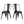 Set of 4 Stackable Metal Dining Chairs