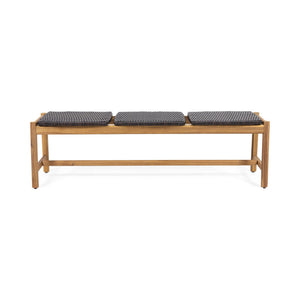 Cambria Rustic 3 Seater Bench - Teak