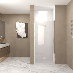 29-28" x 72" Bifold Shower Door, 1/4" (6mm) Tempered Glass