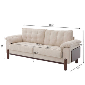 83.5 in. 3 Seater Modern Boucle Upholstered Sofa