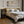 Queen Size Platform Bed Frame With Live Edge Headboard, Built In Nightstands - Dark Brown