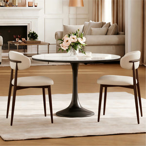Upholstered Dining Chairs For Dining Room (Set of 2) - Beige