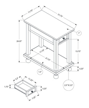 Accent End Table with Storage Drawer in Espresso Finish
