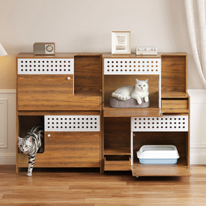 2-Piece Modern 2 IN 1 Cat Furniture Set