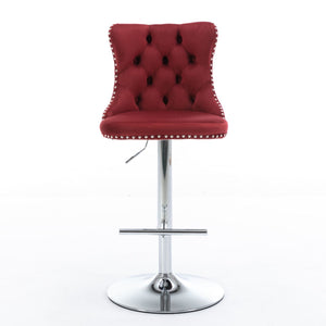 Swivel Adjustable Height Barstools Set of 2
