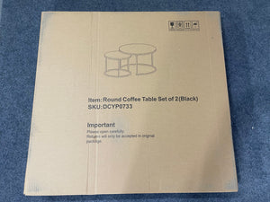 27.6in Nesting Coffee Table Set of 2