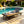 Black Iron + Teak Finish Outdoor Chaise Lounge Set