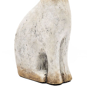 White Magnesium Rabbit Figurine with Gold Iron Ears