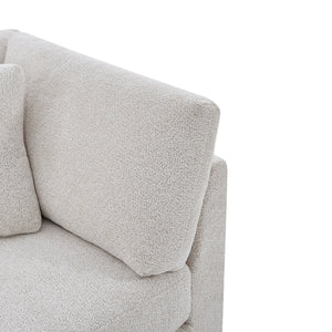 83.5" Modern Flared Arms Sofa (Beige)