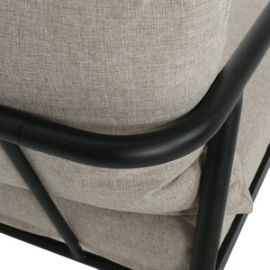 Leora Modern Minimalist Round Tube Sofa Chair with Cushions