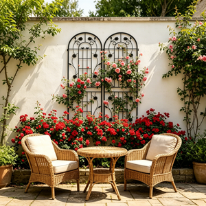 2 Pack Metal Garden Trellis 86.7" x 19.7" Rustproof Trellis for Climbing Plants