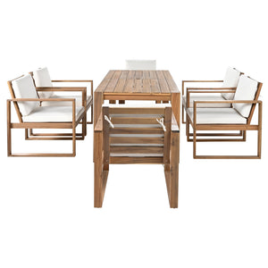 TREXM Patio Table and Chairs Set, 7-Piece Outdoor Dining Set for 6