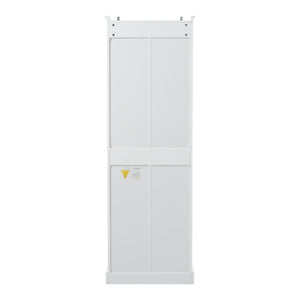 Freestanding Bathroom Vanity Tall With Damping Hinge Doors, Adjustable Shelves - White