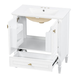 Freestanding Vanity With 1 Drawer & 2 Soft Close Doors With Door Mounted Storage