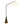Lisbon - Floor Lamp With On / Off Switch Coned Base Hanging Shade - Antique Brass / White