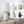 18-Inch Set of 2 Table Lamps, Antique Brass and White Finish