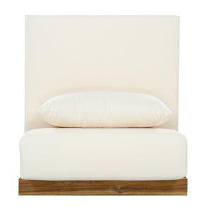Oversized Outdoor Club Chair with Acacia Wood Frame