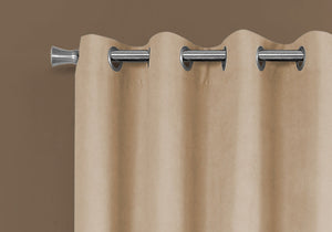 2 Pieces Set Room Darkening Curtain Panels with Grommet