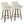 Daniella - Contemporary Fixed Height Counter Stool With Swivel With Round Footrest (Set of 2)