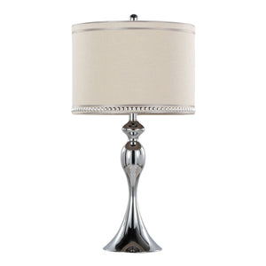 Ashland - Contemporary Table Lamp With Trim (Set of 2) - Polished Chrome / Cream