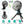 Foldable Camping Fan with Emergency Power Bank 270¡ Oscillating Rechargeable Tripod Fan for Hiking Fishing Personal Desk Fan with 4 Speeds 3 Brightnes
