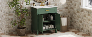 Bathroom Vanity With Ceramic Basin, Soft Close Door And Adjustable Shelves