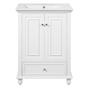 Modern Bathroom Vanity With Sink, Cabinet With Drawer And Dividers, Rectangular Storage Unit