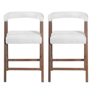 26'' Seat Height Bar Stools with Back - Set of 2