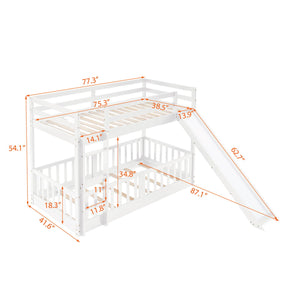 Functional Bunk Bed & Convertible Ladder And Slide