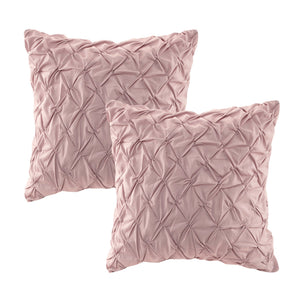 8 Piece Cotton Printed Comforter Set Blush Queen