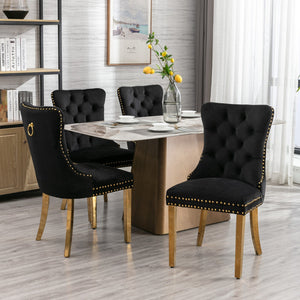Nikki Collection Modern Velvet Upholstered Dining Chair