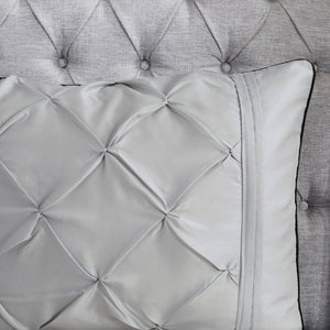 7 Piece Tufted Comforter Set Grey California King