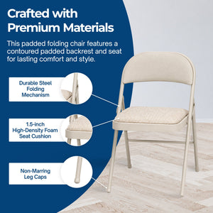 MECO Sudden Comfort 5 Piece 34x34 Card Table and 4 Chairs Folding Furniture Set