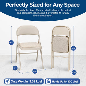 MECO Sudden Comfort 5 Piece 34x34 Card Table and 4 Chairs Folding Furniture Set
